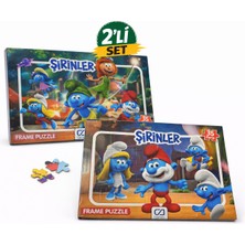 Ca Games Şirinler Frame Puzzle 2’li Set 35 Parça – Eğitici Çocuk Yapboz