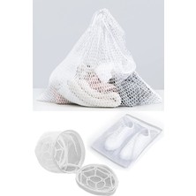 İsmiyle Al 3lü Yıkama File Seti - Ayakkabı Filesi-Plastik Aparatlı Sütyen Yıkama- Çamaşır Yıkama File