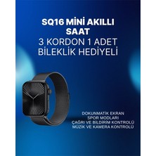 Akinco Mini Series 10 Akıllı Saat | 3 Kordon + Bileklik Hediyeli, Tüm Telefonlarla Uyumlu
