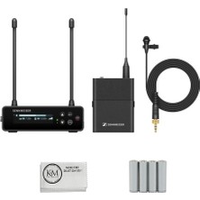 Sennheiser Ew-Dp Me 2 Set Camera-Mount Digital Wireless Omni Lavalier Mic System | Q1-6: 470 To 526 Mhz Sched With Aa Battery | 4 Pack + Temizlik Kumaşı (3)