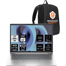 HP Elitebook 6 G1I Core Ultra 7 255U 24GB RAM 4TB SSD 14" FHD+ FreeDOS CV0G8ETPN315 Notebook + Per4 Çanta