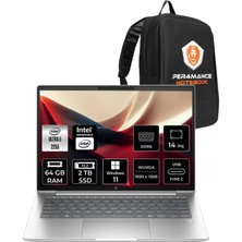 HP Probook 4 G1I Core Ultra 5 225U 64GB RAM 2TB SSD 14" FHD+ Win11 Pro D21PFETPN434 Notebook + Per4 Çanta