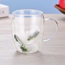 Pileli Store Çift Cidarlı Çam Bardak