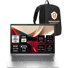 HP Probook 4 G1I Core Ultra 5 225U 24GB RAM 2TB SSD 14" FHD+ FreeDOS D21PFETPN314 Notebook + Per4 Çanta