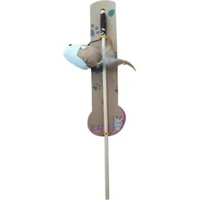 Pileli Store Doğal Jüt Sembol ve Tüylü Kedi Oltası