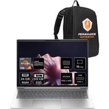 Hp Probook 4 G1AH Amd Ryzen 5 220 24GB 512GB SSD 16" Fhd+ Fdos Taşınabilir Bilgisayar & Per4 Çanta CV0E7ATPN312
