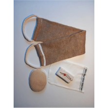 Pileli Store Doğal Keten Kese Seti 4'lü