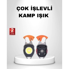 Akinco Mini LED Anahtarlık Fener – Şişe Açacağı, Tornavida, Düdük ve USB Şarj Özellikli