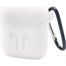 Pileli Store Ally Apple Airpods Için  Silikon Kılıf ANAHTARLIKLI-(5775)