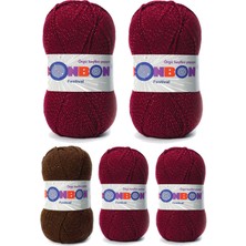 Pileli Store 5 Adet Festival Simli Örgü Ipi Yünü Renk NO:220