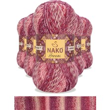 Pileli Store 5 Adet Hercai Ebruli Hırka Kazak Atkı Bere El Örgü Ipi Yünü 7318