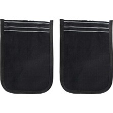 Pileli Store 2 Adet Osmanlı Kalın Siyah Banyo Hamam Kesesi 25X17 cm Akrilik Malzeme ile Arındırıcı Etki 1 kg