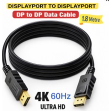 Vwin Displayport Dp To Dp Data Kablo 4K Hd 144/165Hz Gaming/sinema 1.8 Metre