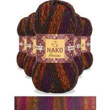 Pileli Store 5 Adet Hercai Ebruli Hırka Kazak Atkı Bere El Örgü Ipi Yünü 7131