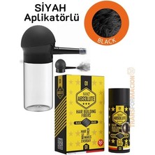Pileli Store Turk Aplikatörlü Saç Dolgunlaştırıcı Fiber Topik Toz Siyah 50 Gram