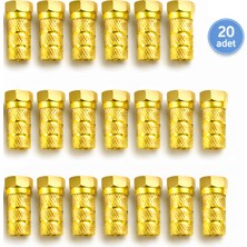 ConiGitar Gold F Konnektör Standart 18 mm Rg6 Anten Kablosu Jakı (20 Adet)