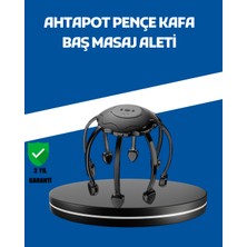 Pileli Store Elektrikli Saç Derisi Masaj Aleti Çok Noktalı 8 Kollu Titreşimli Masaj