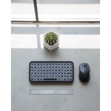 Pileli Store Rgb Işıklı Kablosuz Mini Klavye 10 mm Ince Gövde