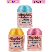 Pileli Store 3 Adet Altınbaşak Oya ve Dantel Ipi 20 gr - Royaleks - No: 600 - 312 - 363