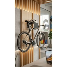 Lamas Bike Station Basic | Dekoratif Metal Duvar Tipi Siyah Bisiklet Askı Standı ve Aksesuar Düzenleyici