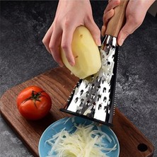 Pileli Store Çelik Lüks Paslanmaz Çelik Konik Rende Bambu Saplı ROYALEKS-RND03