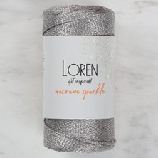 Pileli Store Loren Macrame Sparkle Simli Gri El Örgü Ipi - Rm 6