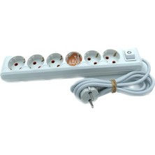 Pileli Store 4'lü 3 mt Anahtar Grup Priz ROYALEKS-AST-A403