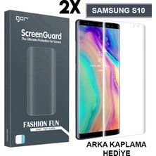 Pileli Store Gor Sm Galaxy S10 3D Kavisli Darbe Emici Full Ekran Koruyucu 2 Adet SET-(5775)