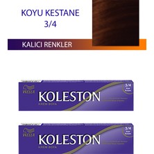 Pileli Store 2 Adet Single Tüp Boya Saç Boyası Koyu Kestane 3/4