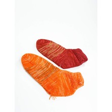 Pileli Store 2 Çift El Örgüsü Kışlık Şık Kadın Yün Patik Set 15