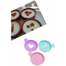 Pileli Store Tatlı ve Kahve Süsleme Şablonu 3 Lü 10 cm