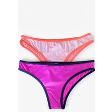 Zi 2 Adet 1 Paket Pembe-Turuncu Bikini Altı