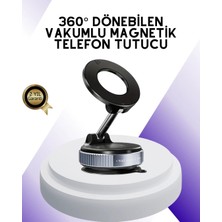 Pileli Store Manyetik Araç Telefon Tutucu 360 Derece Dönebilen Vakumlu Stand