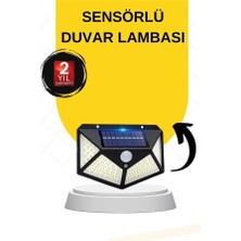 Pileli Store Sensörlü Güneş Enerjili Duvar Lambası