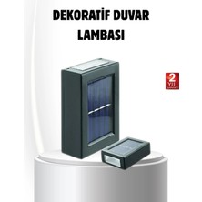 Pileli Store Solar Güçlü 6 LED Dış Mekan Lambası – Otomatik Aç/kapa Işık Sensörlü Aydınlatma