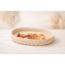 El Yapımı Rattan Tepsi