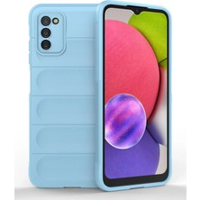 Pileli Store  Samsung Galaxy A03S Kılıf Optimum Silikon - Sky Blue
