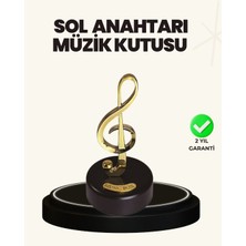 Pileli Store Dönen Sol Anahtarı Figürlü Müzik Kutusu Şık Hediyelik Dekor