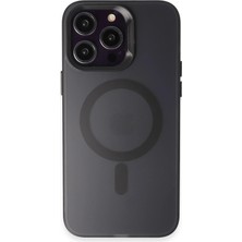 Pileli Store  iPhone 15 Pro Kılıf Mateks Magsafe Kapak - Siyah