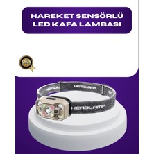 Pileli Store Wave Sensörlü LED Kafa Lambası Şarjlı Ayarlanabilir Işık