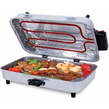 Abnturk 38 cm Standart Boy Elektrikli Izgara Dumansız Mangal Elektrikli Barbekü 4 Şişli