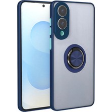 Pileli Store  Samsung Galaxy S25 Edge Kılıf Montreal Yüzüklü Silikon Kapak - Lacivert