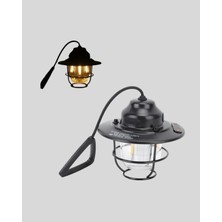 Pileli Store Retro Kamp Lambası Su Geçirmez Taşınabilir Gece Işığı Uzun Pil Ömürlü
