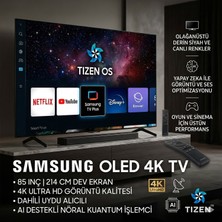 Samsung Qe 65Q7F5 85" 214 cm 4K UHD Smart QLED Tv (Uydu Alıcılı), Yapayzeka Işlemcili,  Akıllı Cihaz Kontrolü