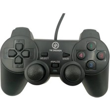 Pileli Store Çift Titreşimli USB Kablolu Oyun Kolu Pc Uyumlu Vibration Gamepad