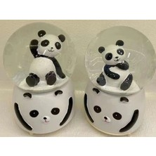 Pileli Store Siyah-Beyaz Panda Kar Küresi Büyük Boy