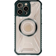 Pileli Store  iPhone 14 Pro Max Kılıf Prag Magneticsafe Kapak - Koyu Yeşil