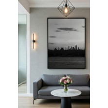 Safir Design Siyah Beyaz Istanbul Silüeti Çerçeveli Tablo Modern Şehir Manzaralı Tablo