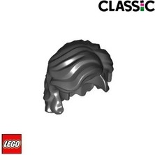 LEGO Minifigür Parçaları: Saç - Hair: Minifigürler Için Orta Uzunlukta Ortadan Ayrılmış ve Yanlardan Tutam Tutam Kesilmiş Dalgalı Saç Modeli