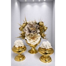 Maviessa Gold Eva Beyaz Mercan Set